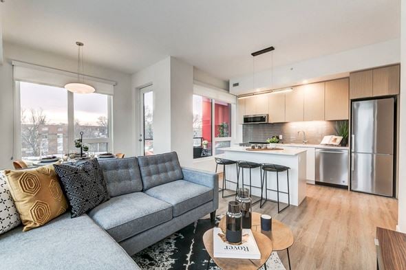 Edmonton apartment for rent - Living With Kitchen Area at Southpark on Whyte, Edmonton, Alberta