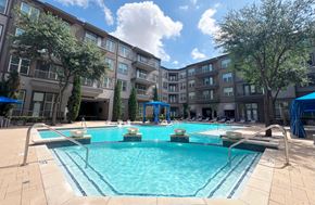 Frisco apartment for rent - Blue Cool Swimming Pool at Civic at Frisco Square Apartments, Frisco, TX, 75034