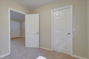 Menlo Park apartment for rent - a bedroom with two doors and a door to a closet