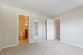 Menlo Park apartment for rent - A room with a toilet and a trash can in the bathroom.