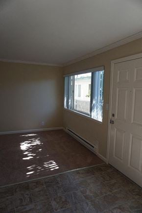 Redwood City apartment for rent - an empty living room with a window and a door