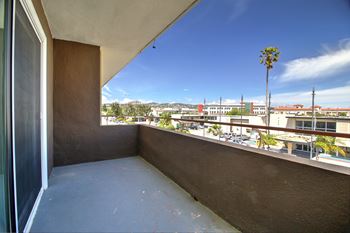 Glass door to balcony view