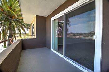 Glass door to balcony