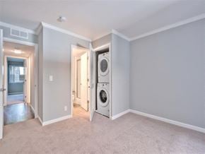 Menlo Park apartment for rent - A laundry room with a washer and dryer in it.