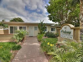 Mountain View apartment for rent - a house with a walkway and a sign in front of it