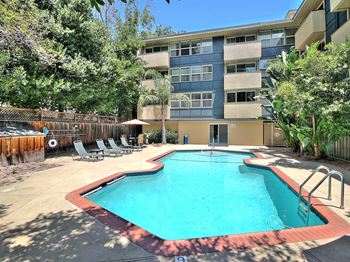 Pool side patio