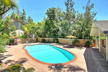 Extensive resort inspired pool deck