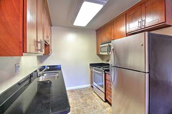 Efficient appliances in kitchen
