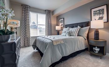 Bedroom with cozy bed
