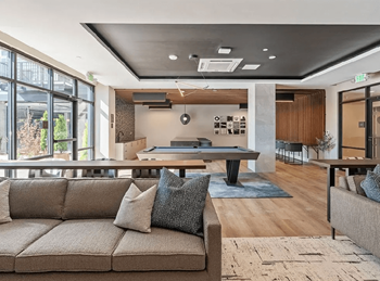 Stylish resident lounge recreation room