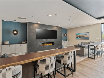 Stylish resident lounge recreation room