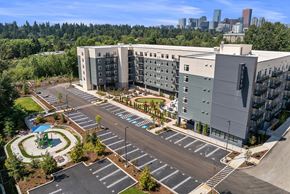 Bellevue apartment for rent - Parking Lot View at Nuovo Apartments, Bellevue