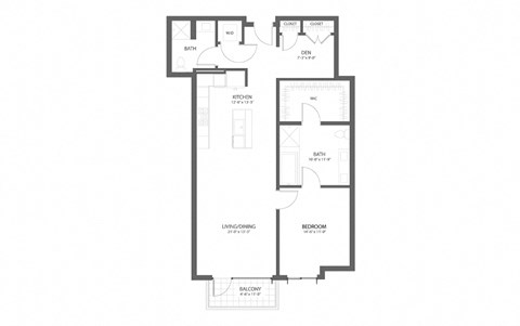 Floor plan for 2 beds, 2.5 baths, 1155 sqft