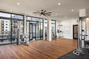 Arvada apartment for rent - fitness room with large balcony