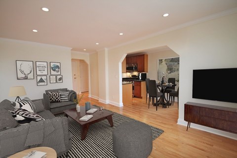 Floor plan for 2 beds, 1 bath, 1236 sqft