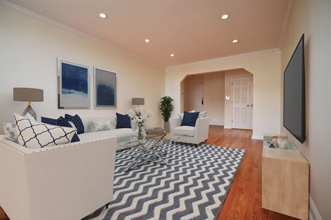 Floor plan for 3 beds, 1.5 baths, 878 sqft