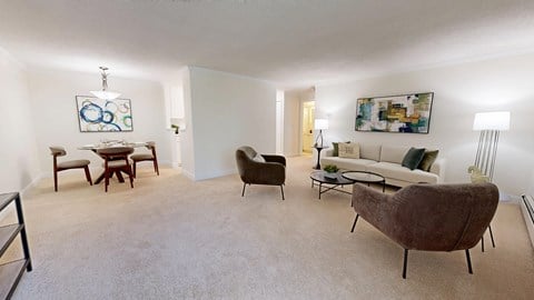 Floor plan for 1 bed, 1 bath, 773 sqft