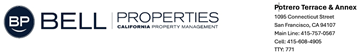 San Francisco apartment for rent - A logo for Bell Properties is displayed on a white background.
