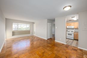 Hyattsville apartment for rent - A room with wooden flooring and a window.