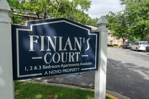 Lanham apartment for rent - a sign for finlands court in front of a street