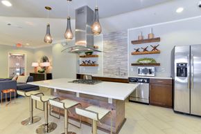 Sandy Springs apartment for rent - Eat-In Table With High Chairs In Clubhouse at The Cliftwood, Georgia