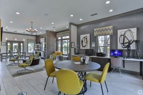 Duluth apartment for rent - Workspace seating in the clubhouse at The Columns at Club Drive, GA