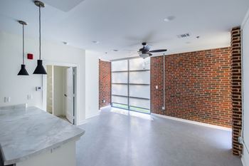 Exposed brick walls*