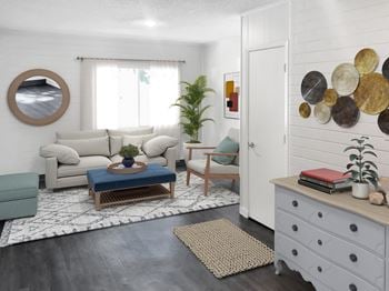 Efficiency 1 and 2 bedroom floor plans