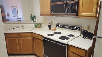 Oak cabinets