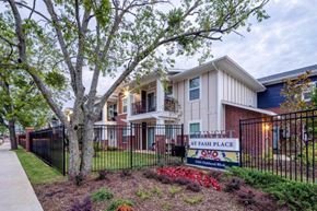 Fort Worth apartment for rent - A sign in front of a building that says "Fash Place" is visible.