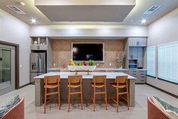 Fully furnished clubhouse with kitchen
