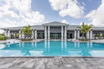 Resort style pool with spa