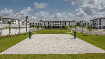 Sand volleyball court