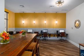 Fort Myers apartment for rent - A conference room with a long table and chairs.