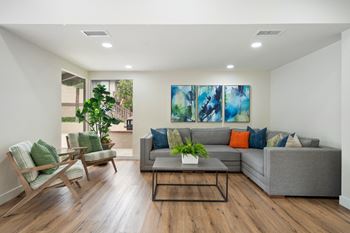Community clubhouse with tv, living & dining area