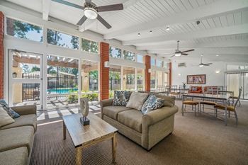Two community clubhouses with living & dining areas