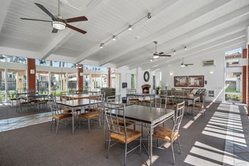 Two community clubhouses with living & dining areas