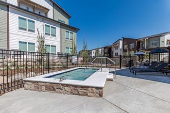 Relaxing outdoor spa