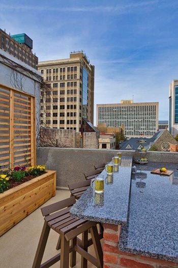 The carling apartments rooftop lounge