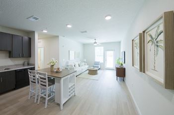 Spacious model kitchen & living room