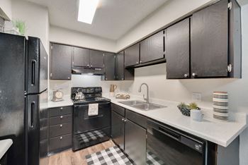 The park at wintergreen apartments | desoto, tx | model kitchen