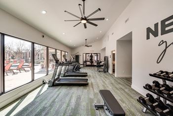 Renovated fitness center