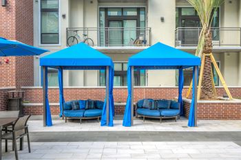 Private poolside cabanas