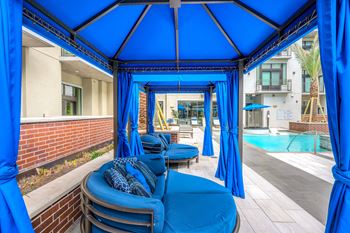 Private poolside cabanas