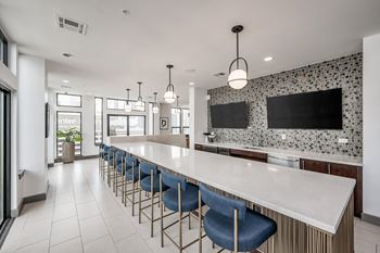 Skylounge with epicurean kitchen and bistro seating