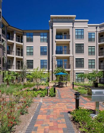 Building exterior and courtyard