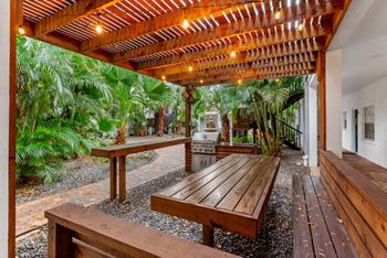 Outdoor grilling area