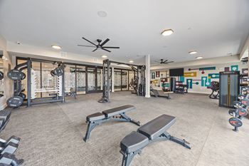 A spacious gym 