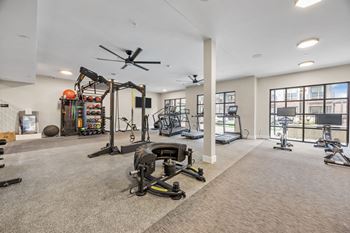 A spacious gym 