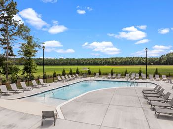 A large outdoor swimming pool 